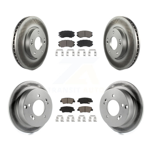 [Avant + Arrière] Kit de disque (revêtu) et plaquette (céramique) de frein pour Hyundai Sonata 2.4L KGC-100819