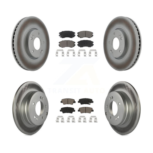[Avant + Arrière] Kit de disque (revêtu) et plaquette (céramique) de frein pour Hyundai Sonata 3.3L KGC-100820