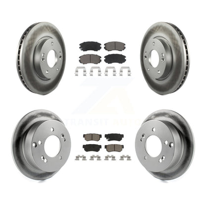 [Avant + Arrière] Kit de disque (revêtu) et plaquette (céramique) de frein pour Hyundai Sonata Kia Sportage Tucson Optima Magentis KGC-100821