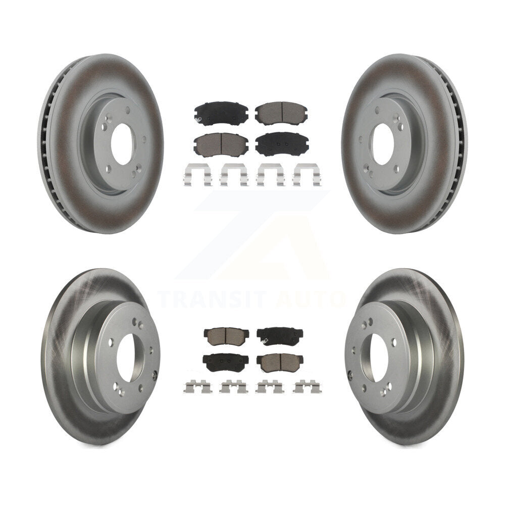 [Avant + Arrière] Kit de disque (revêtu) et plaquette (céramique) de frein pour Hyundai Sonata 3.3L KGC-100822