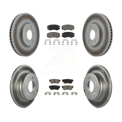 [Avant + Arrière] Kit de disque (revêtu) et plaquette (céramique) de frein pour Hyundai Sonata 3.3L KGC-100822