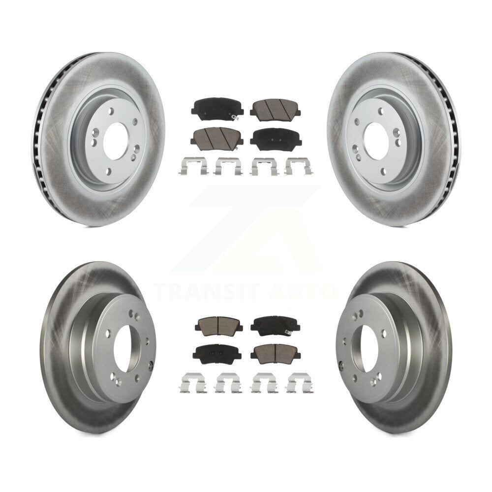 [Avant + Arrière] Kit de disque (revêtu) et plaquette (céramique) de frein pour Hyundai Azera KGC-100823