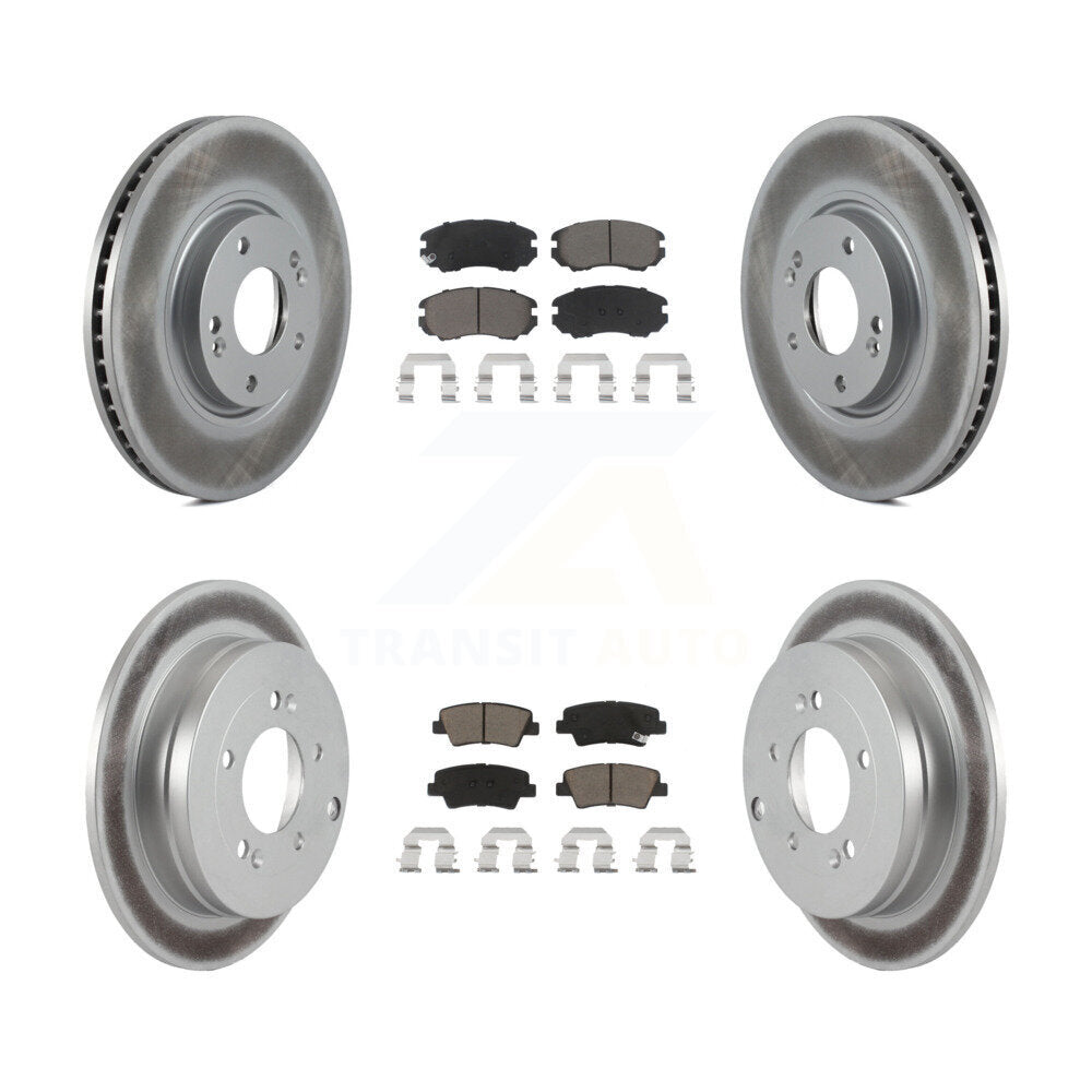 [Avant + Arrière] Kit de disque (revêtu) et plaquette (céramique) de frein pour Kia Amanti Hyundai Azera KGC-100824