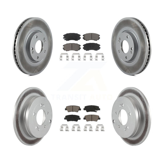 [Avant + Arrière] Kit de disque (revêtu) et plaquette (céramique) de frein pour Kia Amanti Hyundai Azera KGC-100824