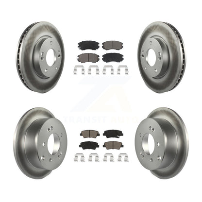 [Avant + Arrière] Kit de disque (revêtu) et plaquette (céramique) de frein pour 2012-2013 Kia Soul KGC-100827