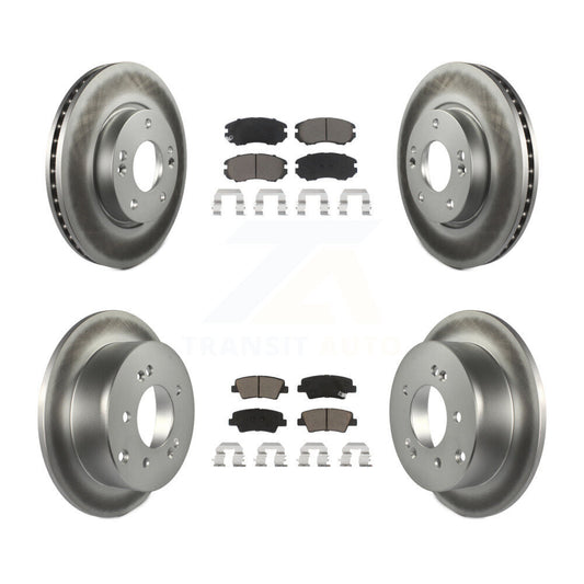 [Avant + Arrière] Kit de disque (revêtu) et plaquette (céramique) de frein pour 2012-2013 Kia Soul KGC-100827