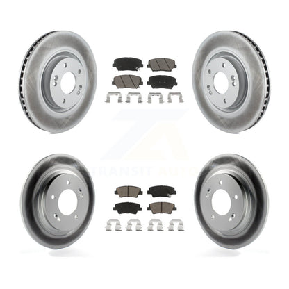 [Avant + Arrière] Kit de disque (revêtu) et plaquette (céramique) de frein pour 2016-2017 Hyundai Azera Limited KGC-100829