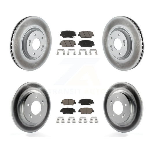 [Avant + Arrière] Kit de disque (revêtu) et plaquette (céramique) de frein pour 2016-2017 Hyundai Azera Limited KGC-100829