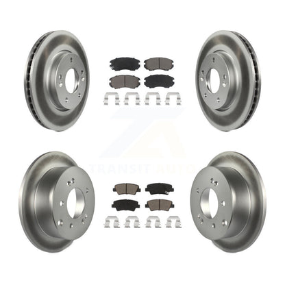[Avant + Arrière] Kit de disque (revêtu) et plaquette (céramique) de frein pour 2010-2011 Kia Soul 2.0L KGC-100830