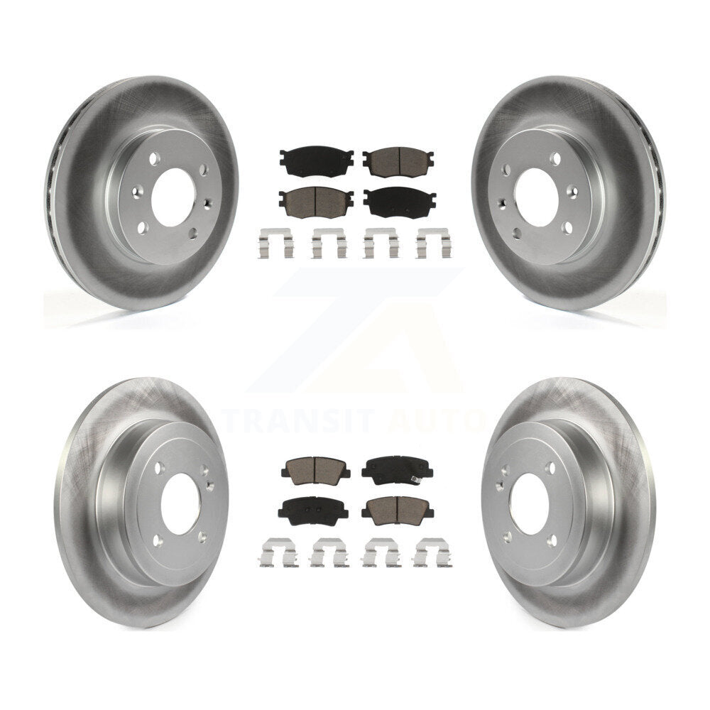 [Avant + Arrière] Kit de disque (revêtu) et plaquette (céramique) de frein pour 2011 Hyundai Accent KGC-100832