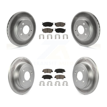 [Avant + Arrière] Kit de disque (revêtu) et plaquette (céramique) de frein pour 2011 Hyundai Accent KGC-100832