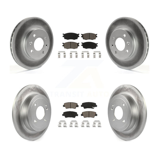 [Avant + Arrière] Kit de disque (revêtu) et plaquette (céramique) de frein pour 2011 Hyundai Accent KGC-100832