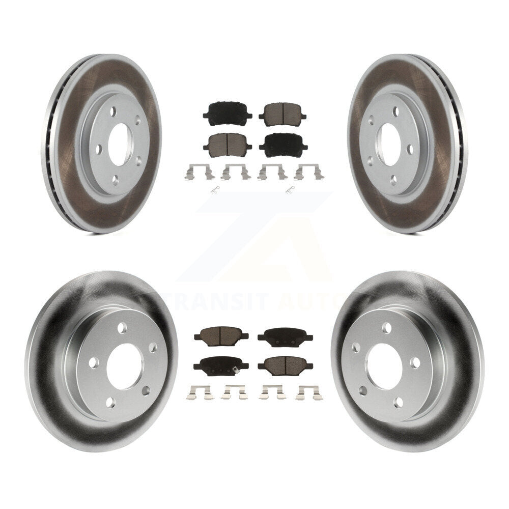 [Avant + Arrière] Kit de disque (revêtu) et plaquette (céramique) de frein pour Chevrolet Malibu Pontiac G6 avec 276mm Diameter Rotor KGC-100833