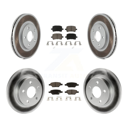 [Avant + Arrière] Kit de disque (revêtu) et plaquette (céramique) de frein pour Chevrolet Malibu Pontiac G6 avec 276mm Diameter Rotor KGC-100833