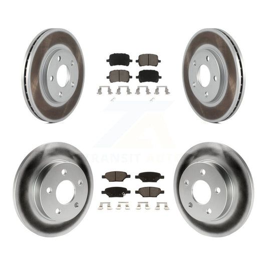[Avant + Arrière] Kit de disque (revêtu) et plaquette (céramique) de frein pour Chevrolet Malibu Pontiac G6 avec 276mm Diameter Rotor KGC-100833