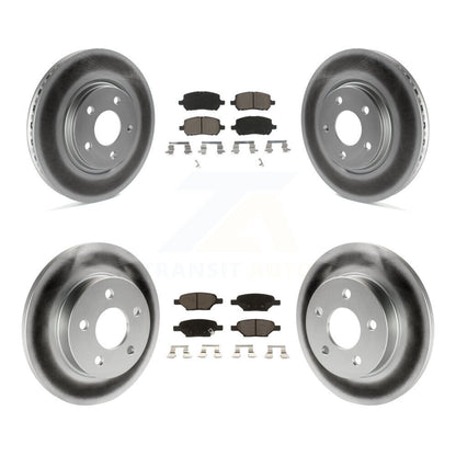 [Avant + Arrière] Kit de disque (revêtu) et plaquette (céramique) de frein pour 2010 Pontiac G5 avec Brakes KGC-100834
