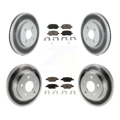 [Avant + Arrière] Kit de disque (revêtu) et plaquette (céramique) de frein pour Pontiac G5 Pursuit avec Drum Brakes KGC-100836