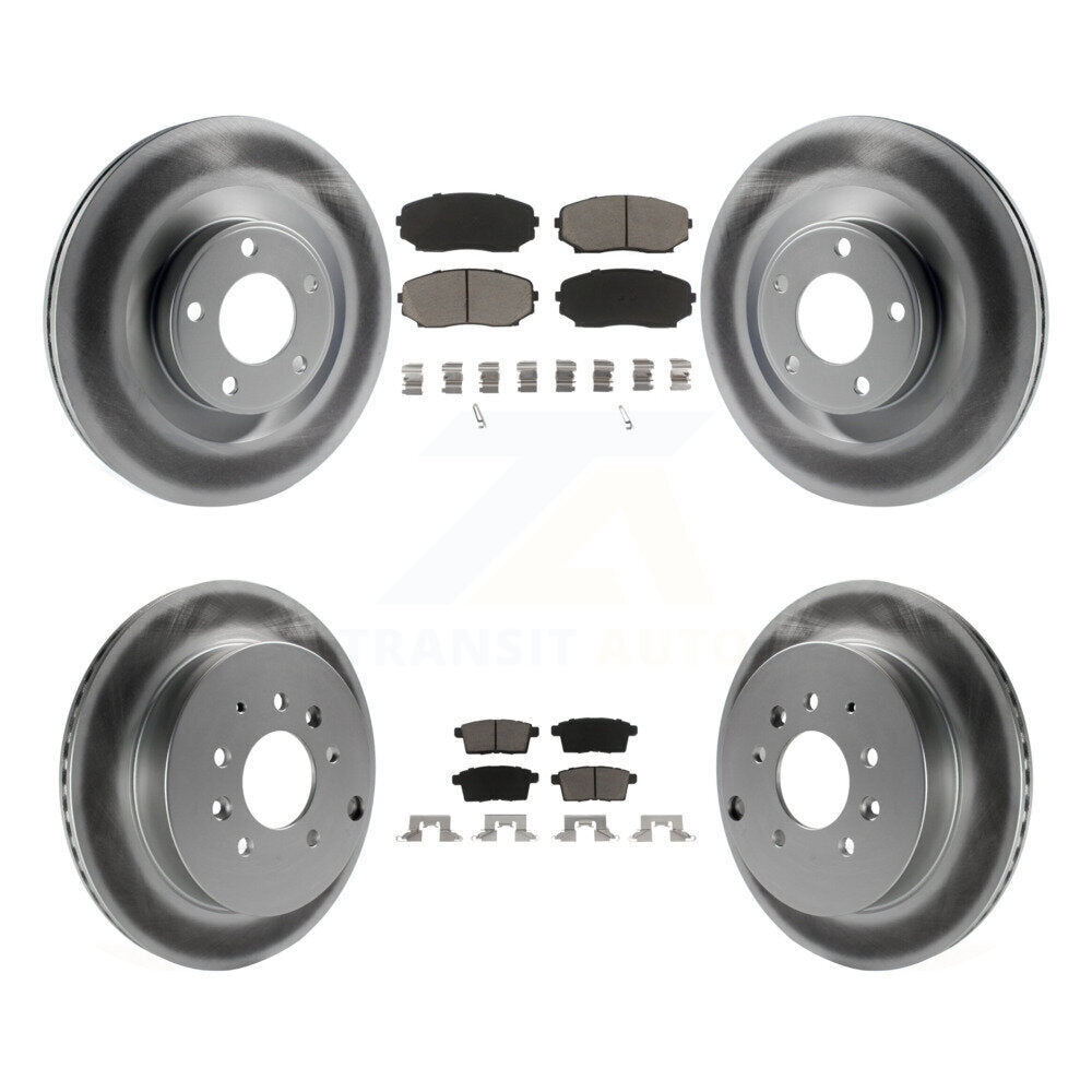 [Avant + Arrière] Kit de disque (revêtu) et plaquette (céramique) de frein pour Ford Edge Lincoln MKX KGC-100838