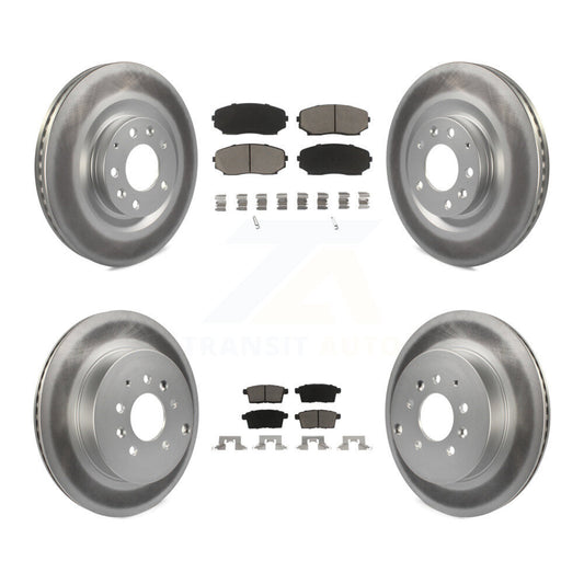[Avant + Arrière] Kit de disque (revêtu) et plaquette (céramique) de frein pour 2007-2015 Mazda CX-9 KGC-100840