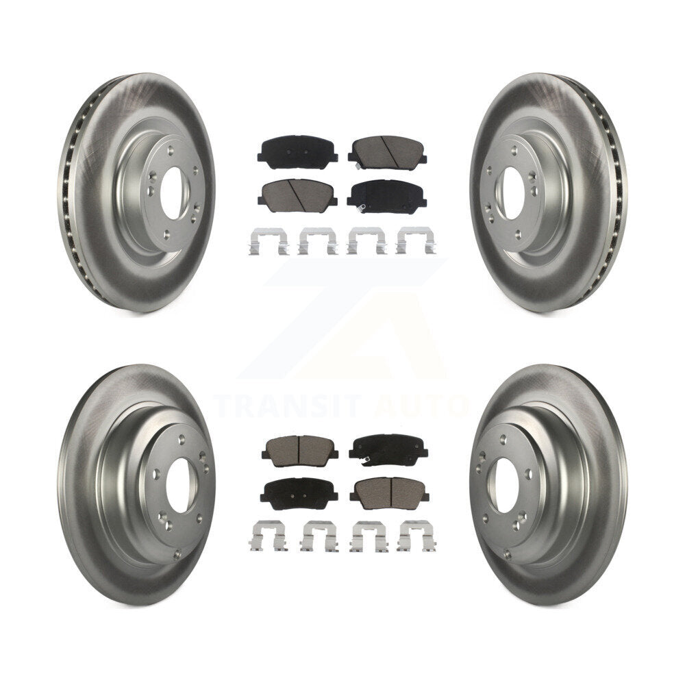 [Avant + Arrière] Kit de disque (revêtu) et plaquette (céramique) de frein pour Hyundai Genesis Coupe KGC-100841