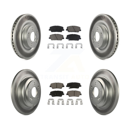 [Avant + Arrière] Kit de disque (revêtu) et plaquette (céramique) de frein pour Hyundai Genesis Coupe KGC-100841