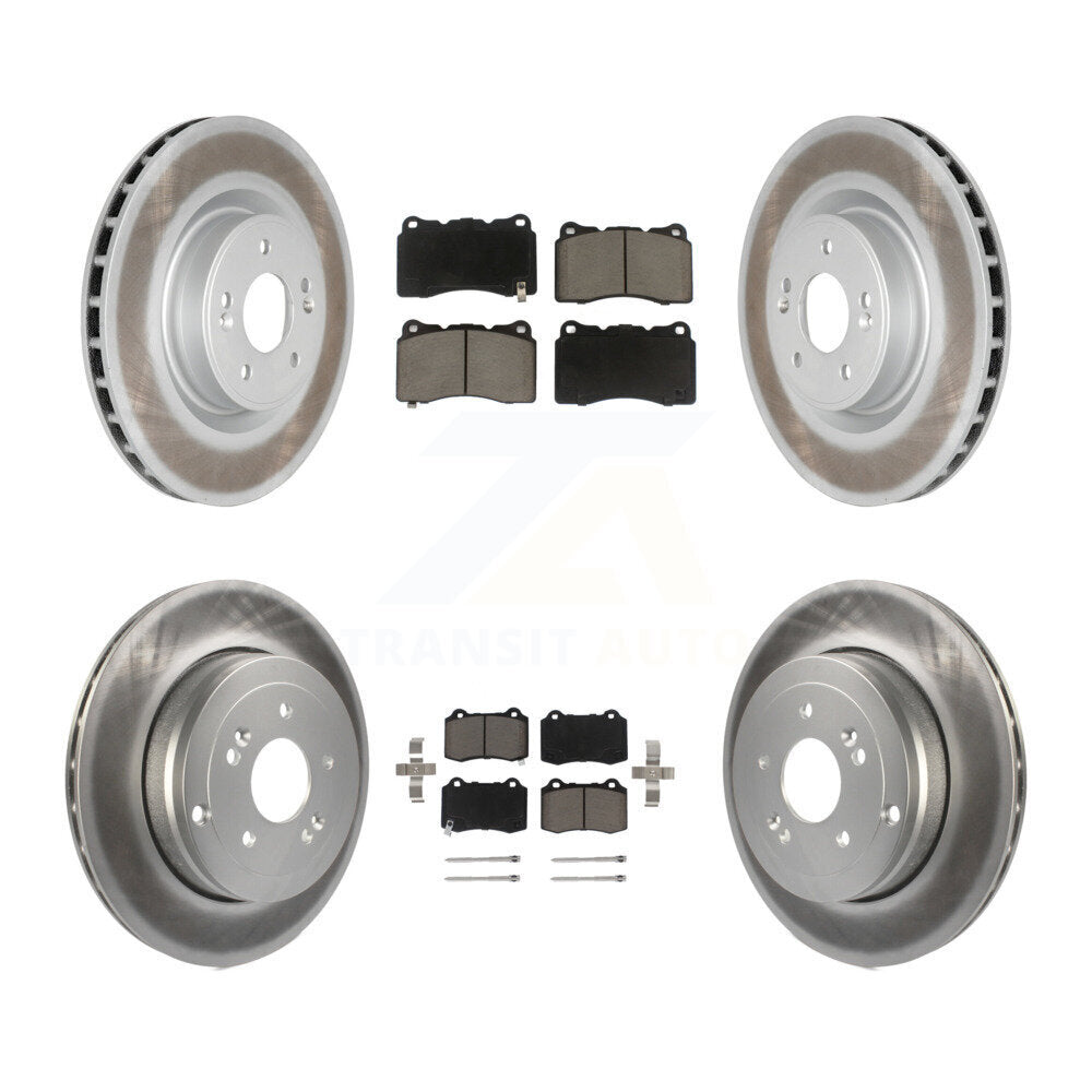 [Avant + Arrière] Kit de disque (revêtu) et plaquette (céramique) de frein pour Hyundai Genesis Coupe KGC-100842