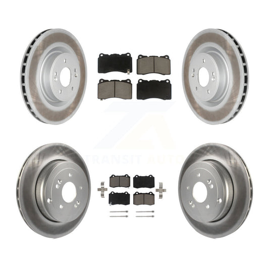 [Avant + Arrière] Kit de disque (revêtu) et plaquette (céramique) de frein pour Hyundai Genesis Coupe KGC-100842