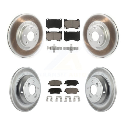[Avant + Arrière] Kit de disque (revêtu) et plaquette (céramique) de frein pour Hyundai Genesis 4.6L KGC-100847