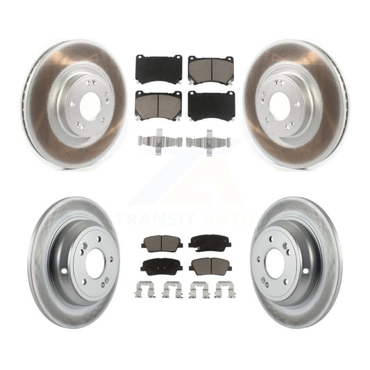 [Avant + Arrière] Kit de disque (revêtu) et plaquette (céramique) de frein pour Hyundai Genesis 4.6L KGC-100847