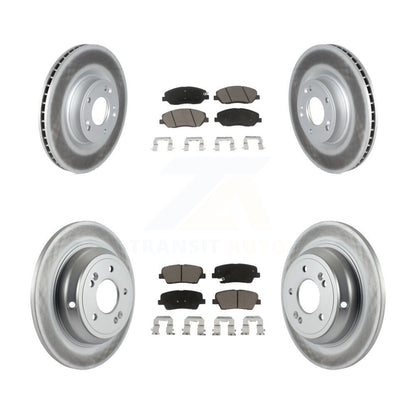 [Avant + Arrière] Kit de disque (revêtu) et plaquette (céramique) de frein pour Hyundai Genesis 3.8L KGC-100848