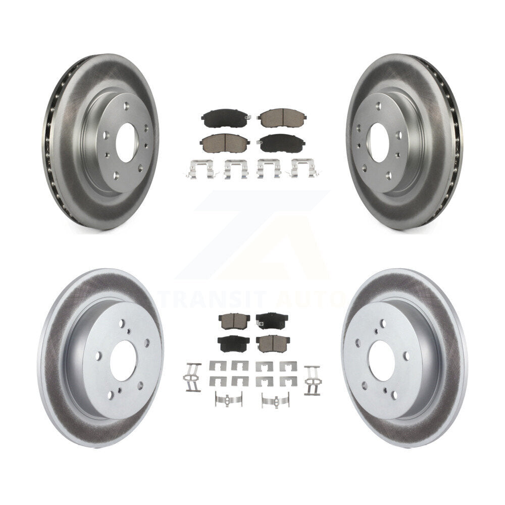 [Avant + Arrière] Kit de disque (revêtu) et plaquette (céramique) de frein pour Suzuki SX4 Crossover KGC-100849