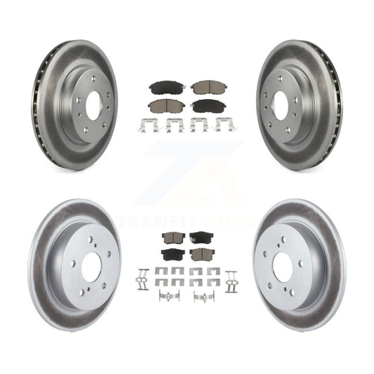 [Avant + Arrière] Kit de disque (revêtu) et plaquette (céramique) de frein pour Suzuki SX4 Crossover KGC-100849