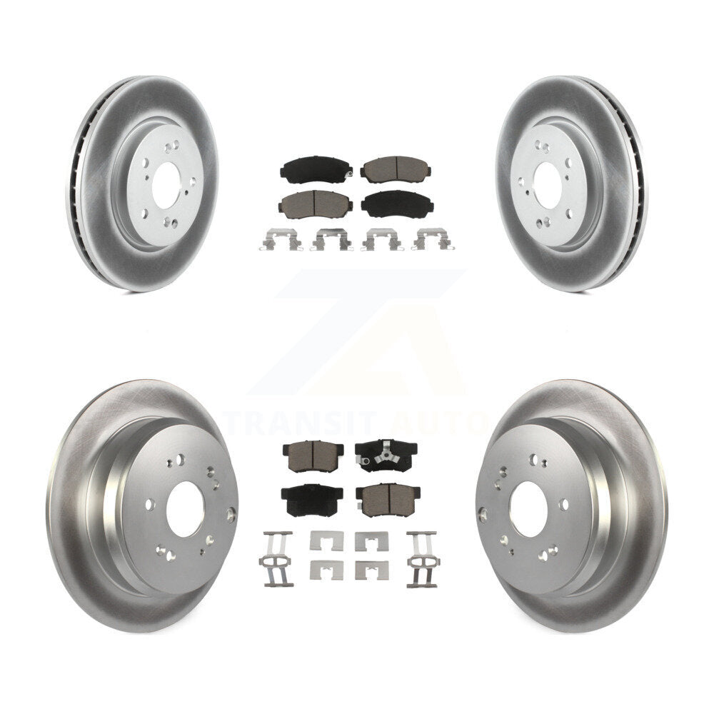 [Avant + Arrière] Kit de disque (revêtu) et plaquette (céramique) de frein pour Honda CR-V Acura RDX KGC-100851