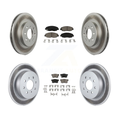 [Avant + Arrière] Kit de disque (revêtu) et plaquette (céramique) de frein pour Honda Civic Acura EL KGC-100852