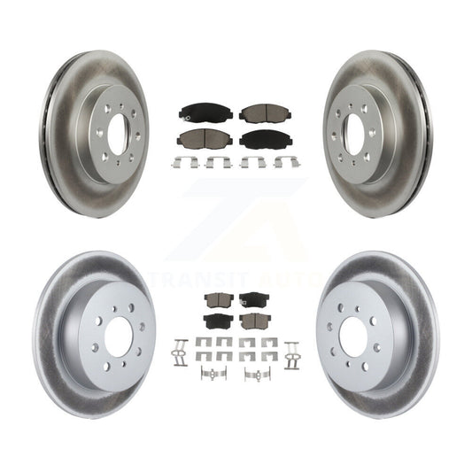 [Avant + Arrière] Kit de disque (revêtu) et plaquette (céramique) de frein pour Honda Civic Acura EL KGC-100852