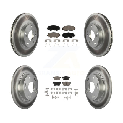 [Avant + Arrière] Kit de disque (revêtu) et plaquette (céramique) de frein pour Honda Civic Acura ILX KGC-100856