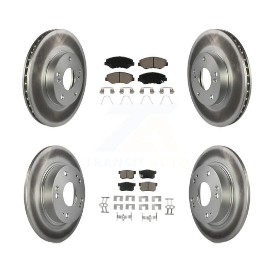 [Avant + Arrière] Kit de disque (revêtu) et plaquette (céramique) de frein pour Honda Civic Acura ILX KGC-100856
