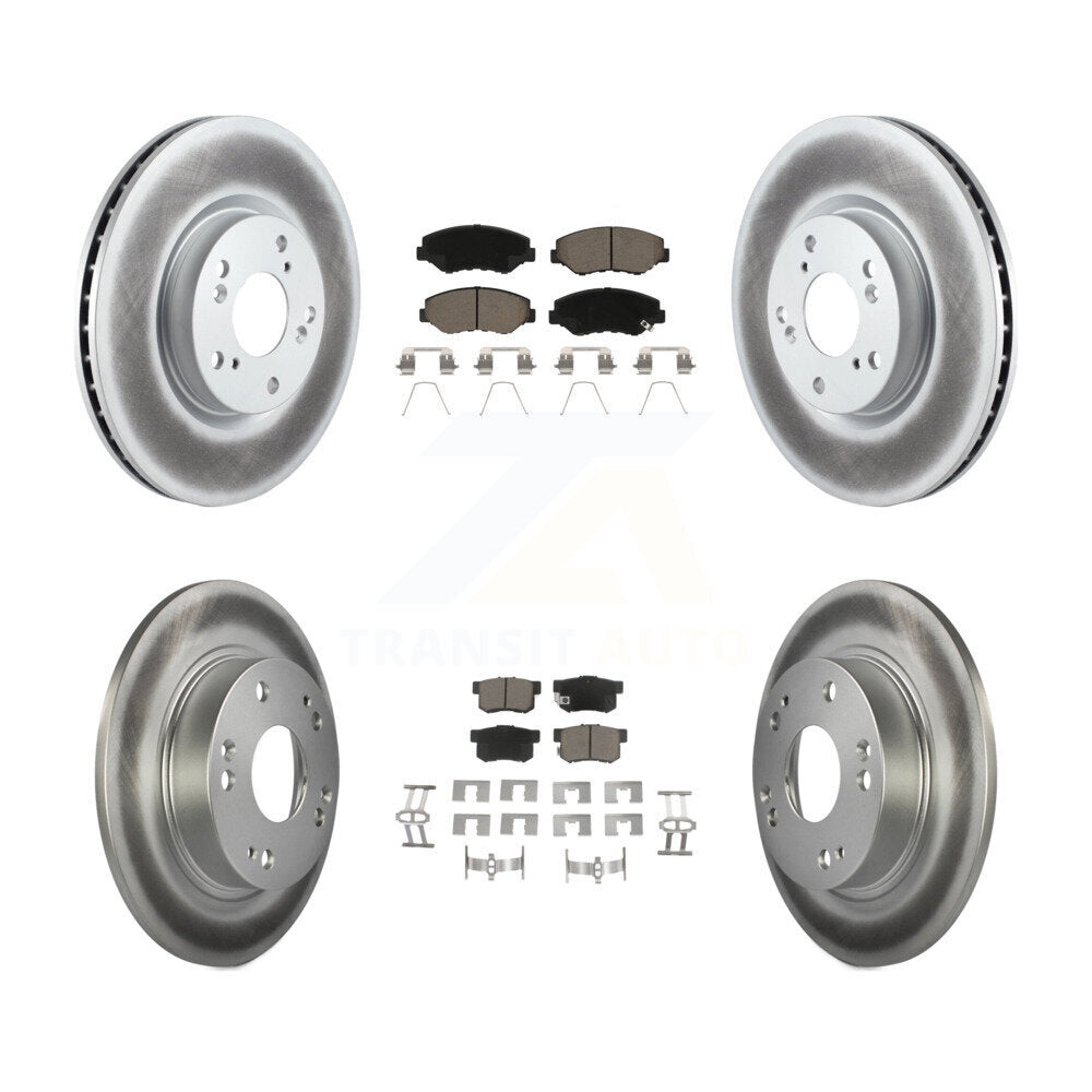 [Avant + Arrière] Kit de disque (revêtu) et plaquette (céramique) de frein pour Honda Civic Acura ILX KGC-100857