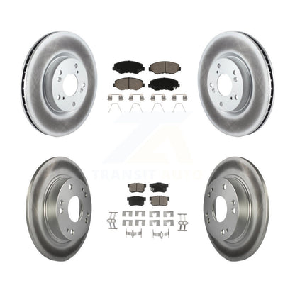 [Avant + Arrière] Kit de disque (revêtu) et plaquette (céramique) de frein pour Honda Civic Acura ILX KGC-100857