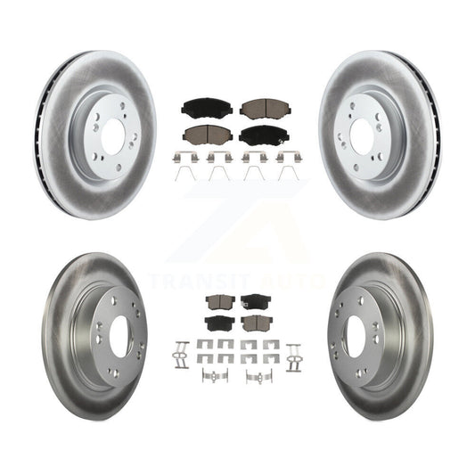 [Avant + Arrière] Kit de disque (revêtu) et plaquette (céramique) de frein pour Honda Civic Acura ILX KGC-100857