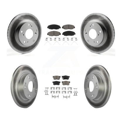 [Avant + Arrière] Kit de disque (revêtu) et plaquette (céramique) de frein pour Honda Civic KGC-100858
