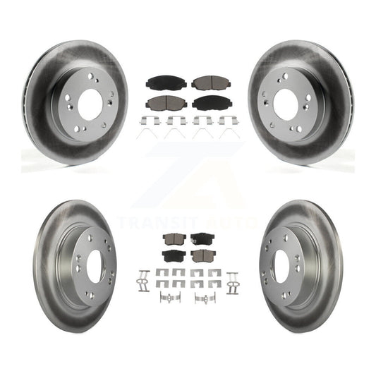 [Avant + Arrière] Kit de disque (revêtu) et plaquette (céramique) de frein pour Honda Civic KGC-100858