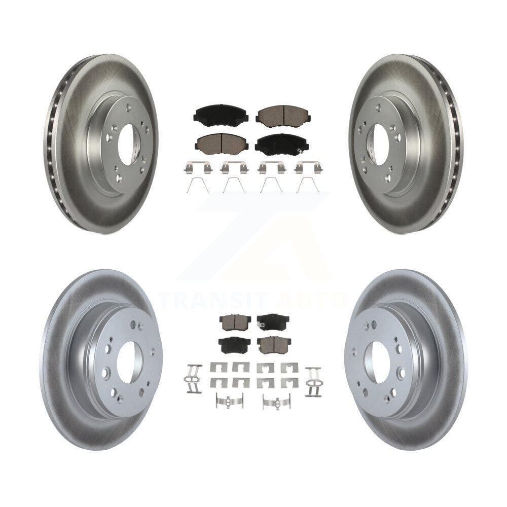 [Avant + Arrière] Kit de disque (revêtu) et plaquette (céramique) de frein pour 2002-2004 Honda CR-V KGC-100859