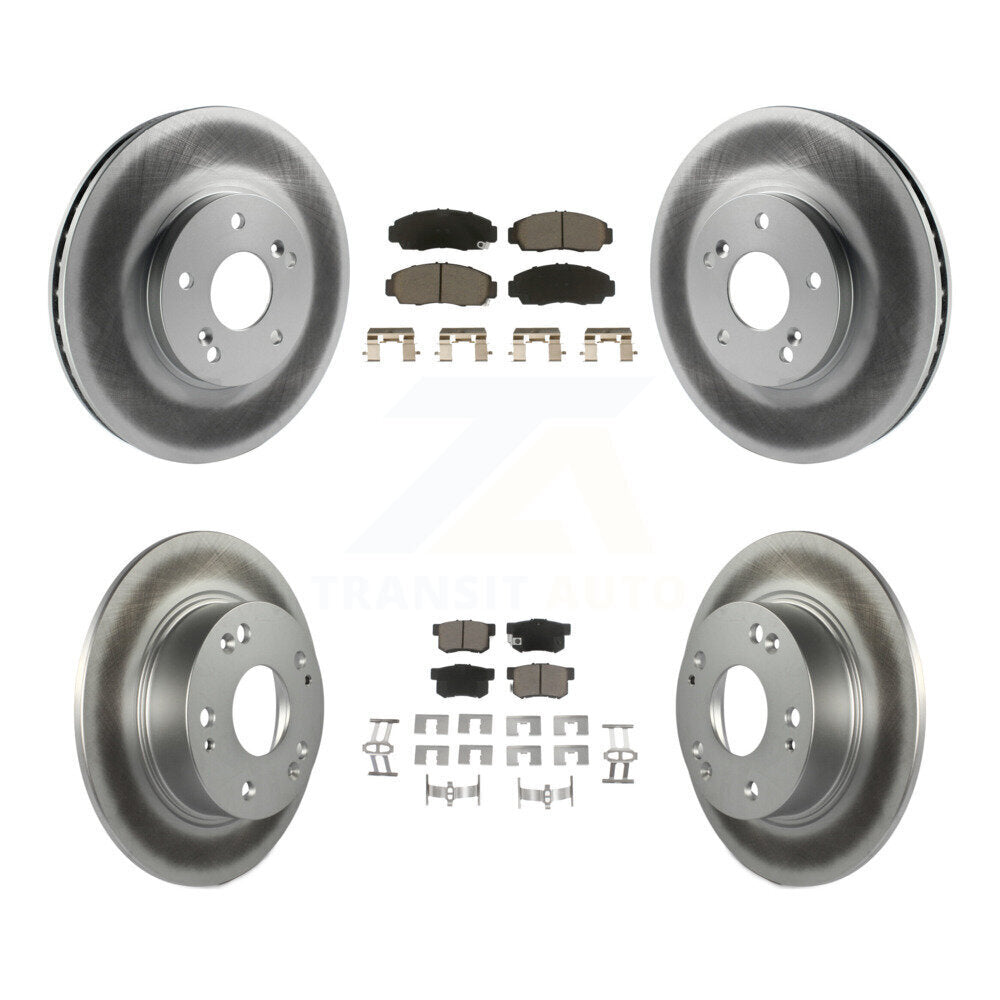 [Avant + Arrière] Kit de disque (revêtu) et plaquette (céramique) de frein pour Honda Accord Acura TSX KGC-100860
