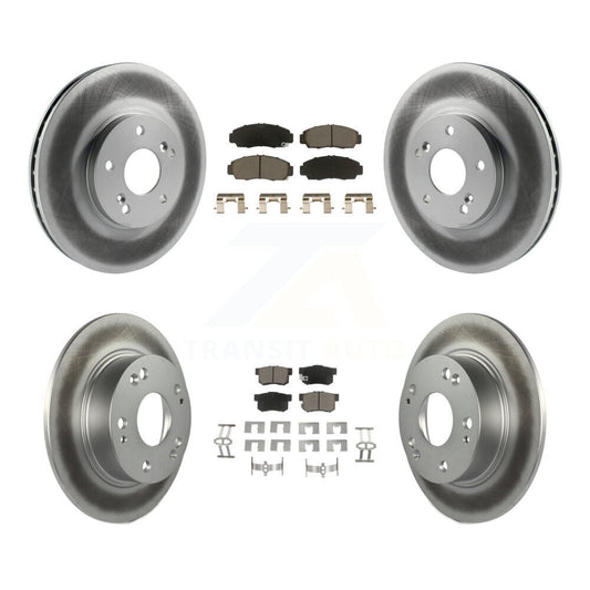 [Avant + Arrière] Kit de disque (revêtu) et plaquette (céramique) de frein pour Honda Accord Acura TSX KGC-100860