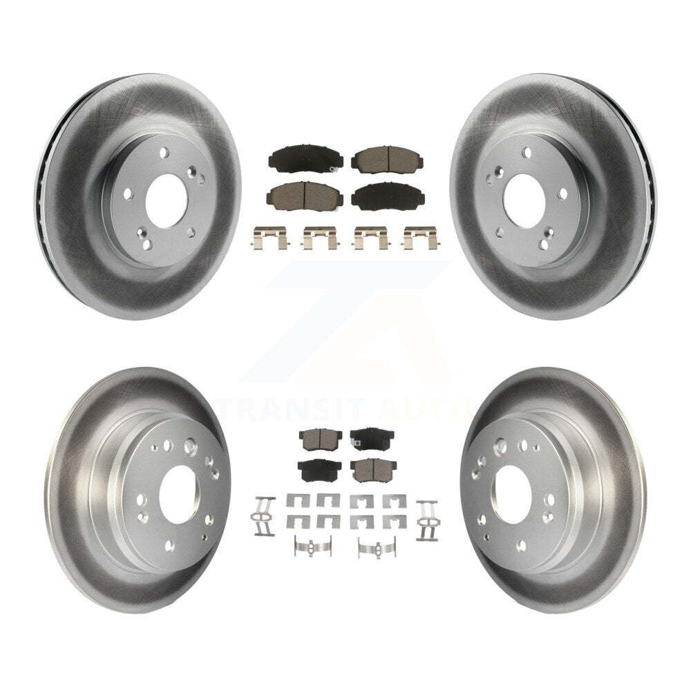 [Avant + Arrière] Kit de disque (revêtu) et plaquette (céramique) de frein pour Acura TL KGC-100861