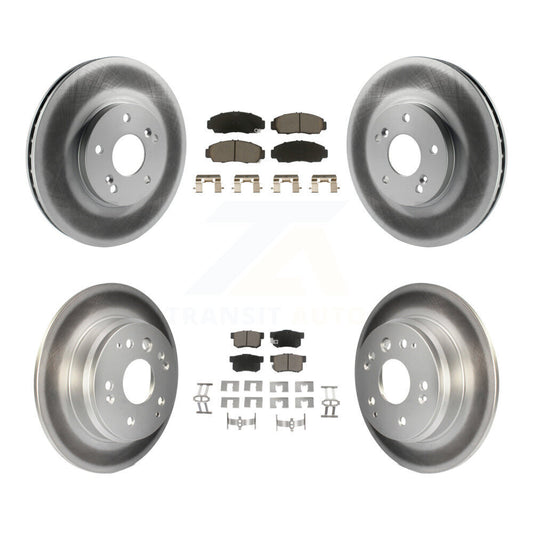 [Avant + Arrière] Kit de disque (revêtu) et plaquette (céramique) de frein pour Acura TL KGC-100861