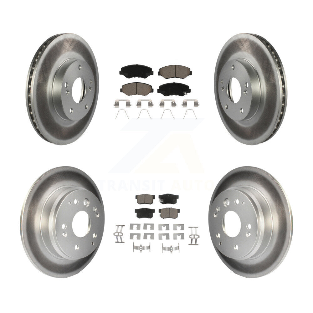 [Avant + Arrière] Kit de disque (revêtu) et plaquette (céramique) de frein pour 2003-2011 Honda Element KGC-100862