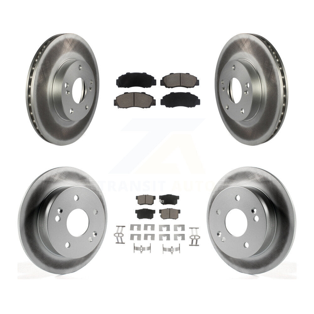 [Avant + Arrière] Kit de disque (revêtu) et plaquette (céramique) de frein pour 1998-2002 Honda Accord 3.0L KGC-100864