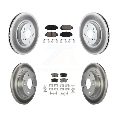 [Avant + Arrière] Kit de disque (revêtu) et plaquette (céramique) de frein pour Honda Civic Acura CSX KGC-100865